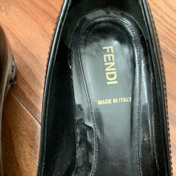 Authentic Fendi buckle zucca shoes 37 1/2 - Picture 6 of 12